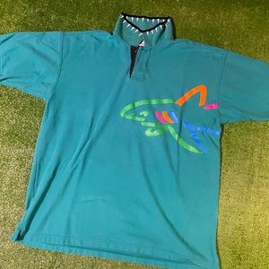 VTG 90's Reebok Greg Norman Collection Shark Golf Polo Shirt Men's SZ XL ⛳️